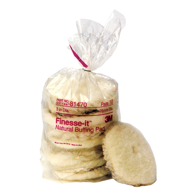 3M Finesse-It™ Natural Buffing Pad (Diameter 3”) - 81470 - image 1