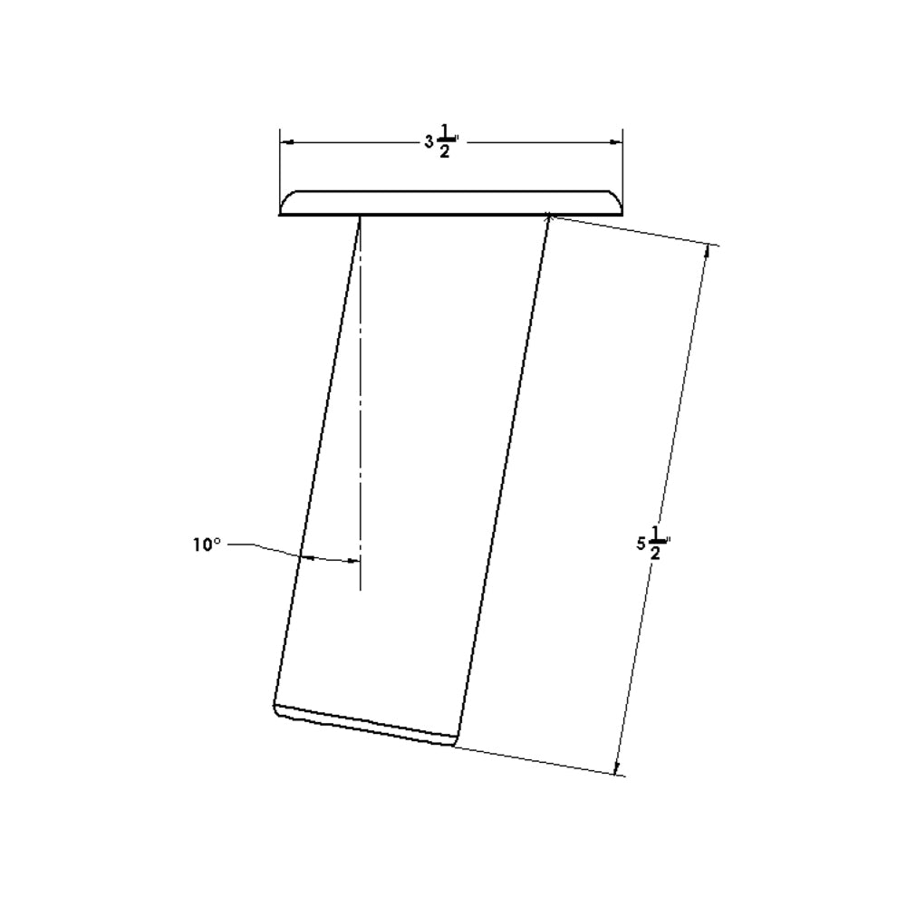 Soporte de varilla de montaje empotrado TACO 10 - Acabado anodizado de lujo [F31-0702BXY]