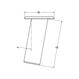 Soporte de varilla de montaje empotrado TACO 10 - Acabado anodizado de lujo [F31-0702BXY]