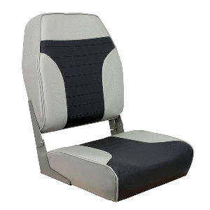 Springfield Marine Springfield High Back Multi-Color Folding Seat - Grey/Charcoal - 1040663