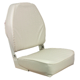 Springfield Marine Springfield High Back Folding Seat - White - 1040649
