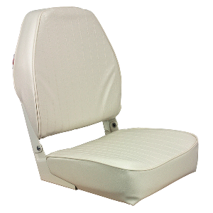 Springfield Marine Springfield High Back Folding Seat - White - 1040649