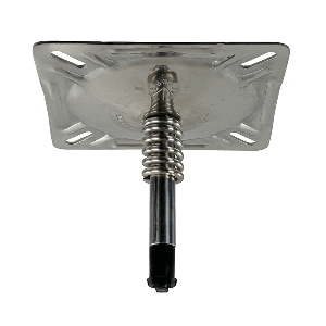 Springfield Marine Springfield KingPin&trade; 7" x 7" Seat Mount w/Spring - Polished - 1614201-PP