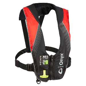 Onyx Outdoor Onyx A/M-24 Series All Clear Automatic/Manual Inflatable Life Jacket - Black/Red - Adult - 132200-100-004-20