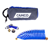 Camco 20' Coiled Hose &amp; Spray Nozzle Kit - 41980