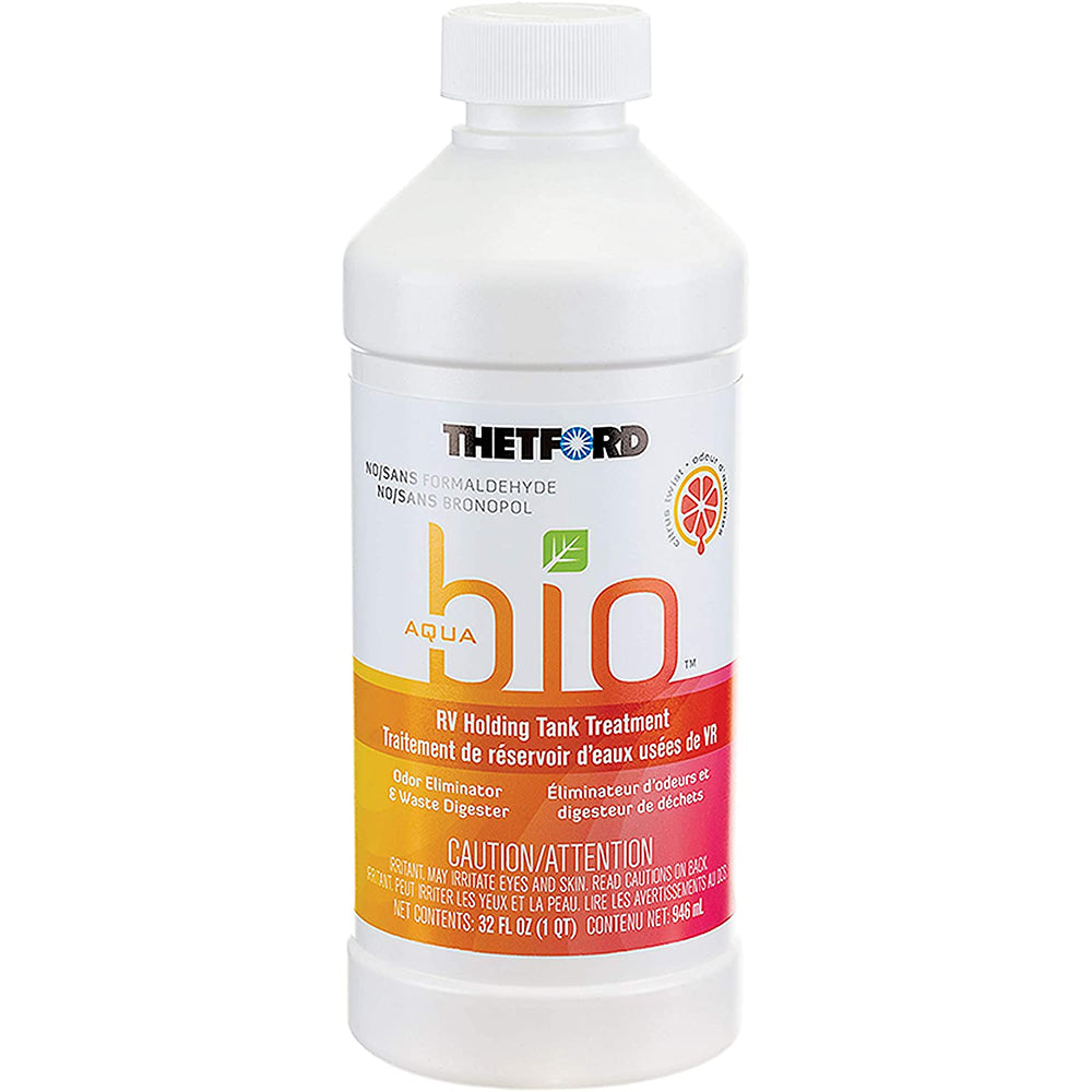 Tratamiento para tanque de retención Thetford AquaBio RV - Aroma cítrico - Sin formaldehído - 32 oz [96607]