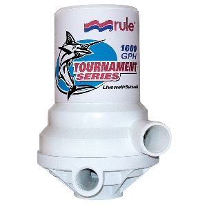 Rule Tournament Series 1600 GPH Livewell Pump Dual Port - 209FDP