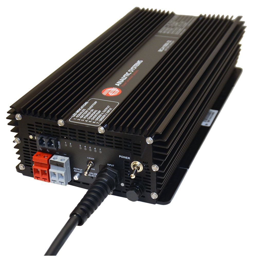 Cargador de CA de Analytic Systems, 1 banco, 100 A, salida de 12 V/entrada de 110/220 V [BCA1550-12]