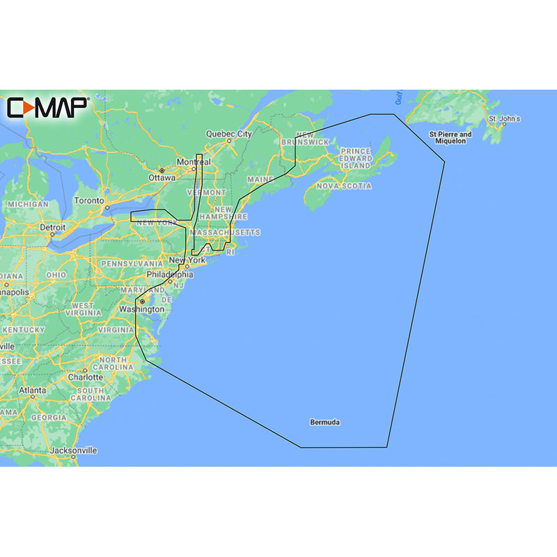 C-MAP M-NA-Y202-MS Nova Scotia to Chesapeake Bay REVEAL&trade; Coastal Chart