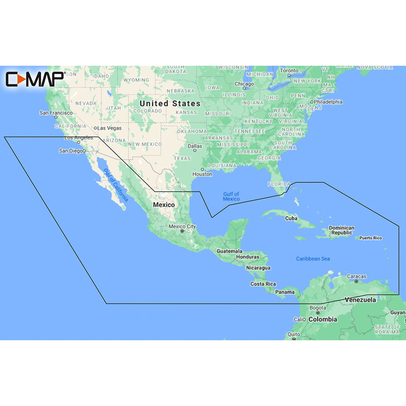C-MAP M-NA-Y205-MS Central America &amp; Caribbean REVEAL&trade; Coastal Chart