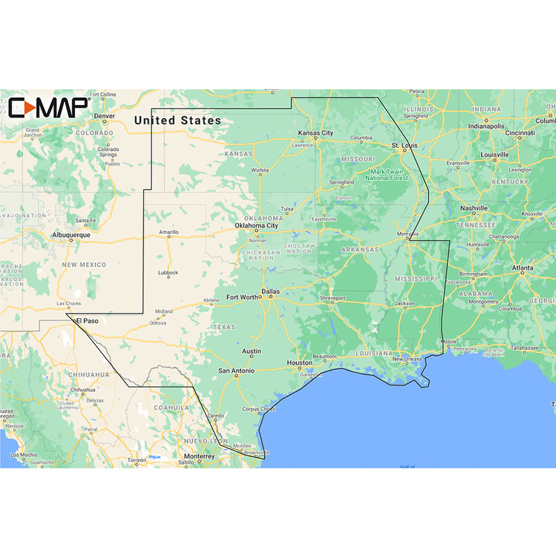 C-MAP M-NA-Y215-MS US Lakes South Central REVEAL&trade; Inland Chart