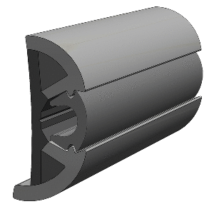 TACO Marine TACO SuproFlex Rub Rail Kit Gray w/Gray Insert - 2"H x 29/32"W x 80'L - V11-9990GRD80-2