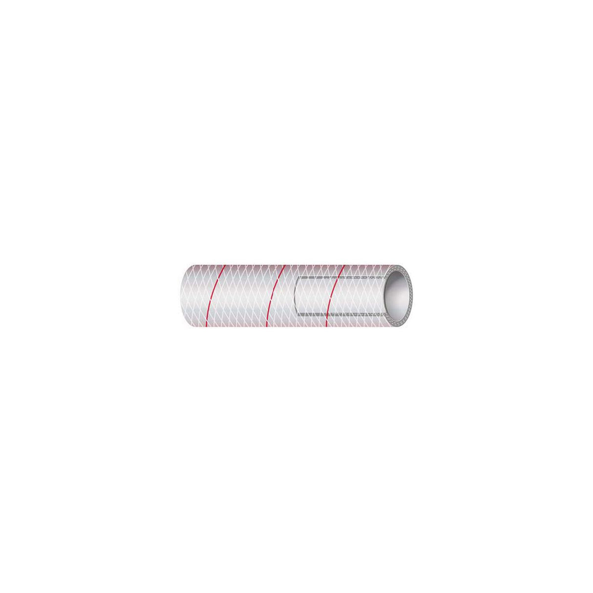 Shields Hose Shields Marine Hose Clear Reinforced Series 162 PVC Tubing with Red Tracer - 16-162-0585