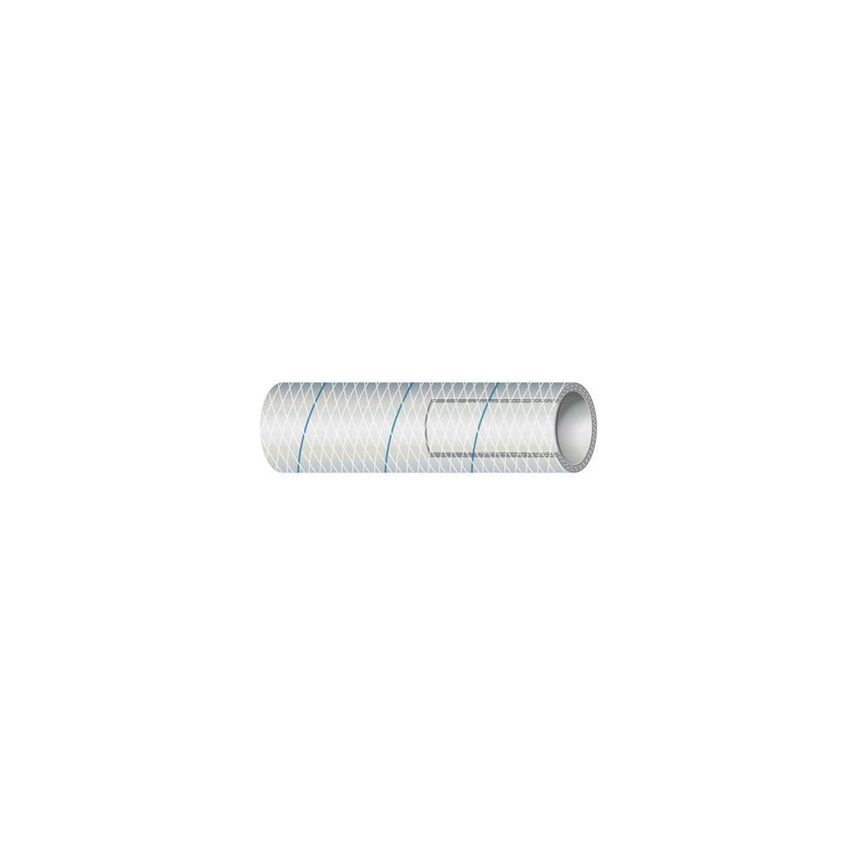 Shields Hose Shields Marine Hose Clear Reinforced Series 164 PVC Tubing with Blue Tracer - 16-164-0345