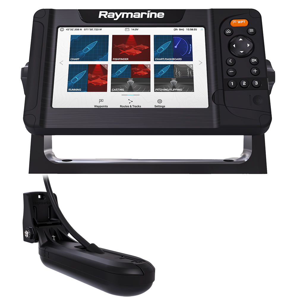Raymarine Element 7 HV Combo con transductor de montaje en espejo de popa HV-100 Gráfico de Norteamérica [E70532-05-102]