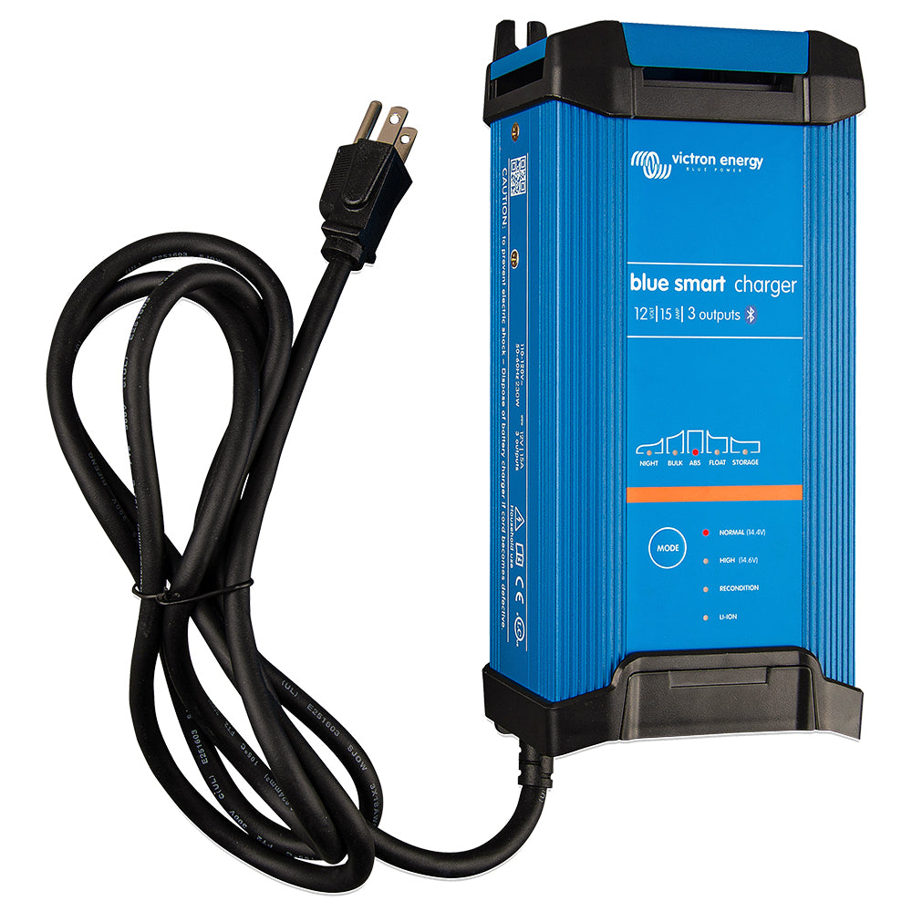 Victron Blue Smart IP22 12VDC 15A Cargador de 3 bancos 120V - Montaje en seco [BPC121546102]