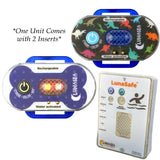 Lunasea Child/Pet Safety Water Activated Strobe Light w/RF Transmitter Portable Audio/Visual Receiver - Blue Case
