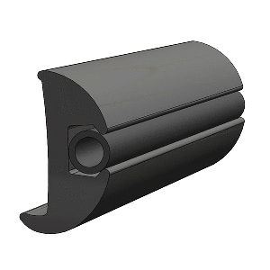 TACO Marine TACO Flexible Vinyl Black Rub Rail 1-1/16" x 1-7/8" 50'L - V11-2423BKA50-1
