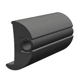 TACO Marine TACO Flexible Vinyl Black Rub Rail 1-1/16" x 1-7/8" 50'L - V11-2423BKA50-1