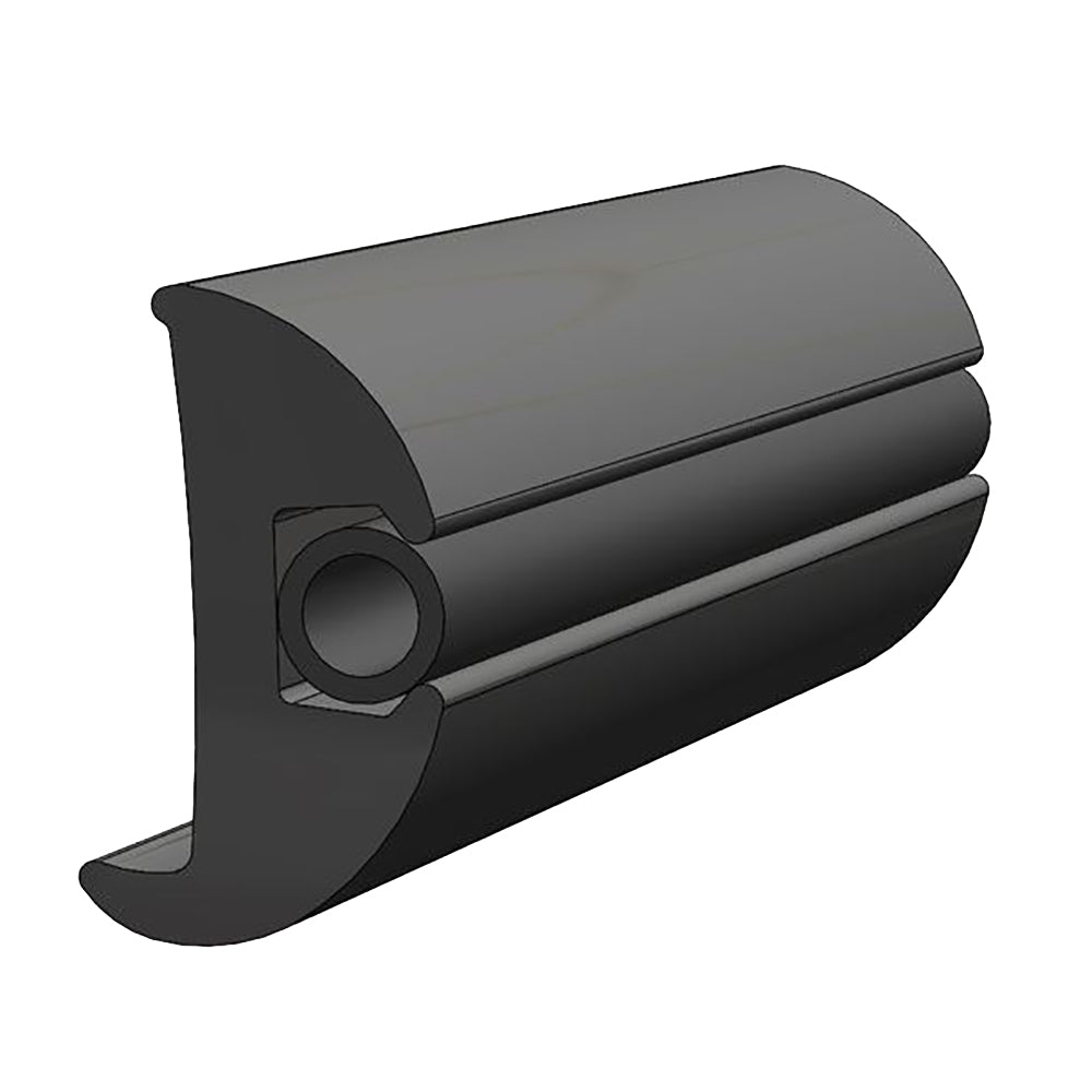 TACO Riel de frotamiento negro de vinilo flexible 1-1/16" x 1-7/8" 50L [V11-2423BKA50-1]