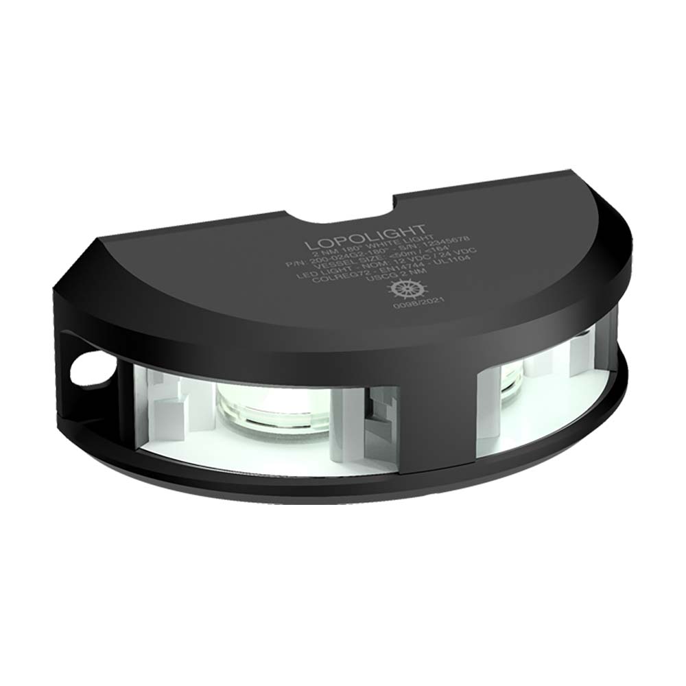 Lopolight Series 200-024 - Luz de navegación - 2NM - Montaje vertical - Blanco - Carcasa negra [200-024G2-B]