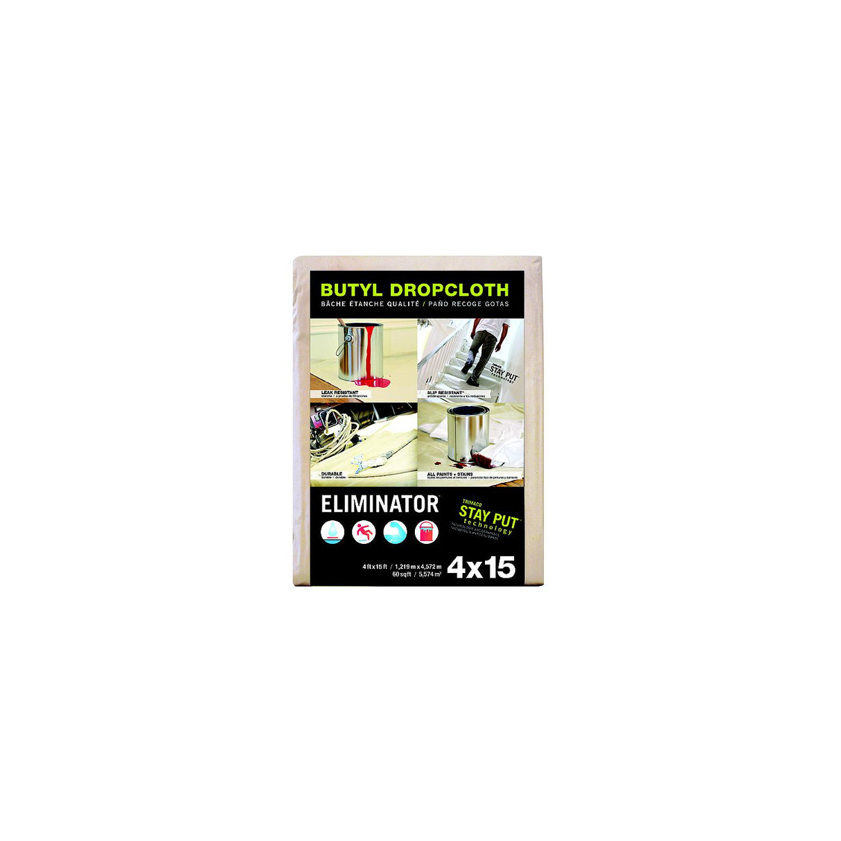 Trimaco Dropcloth, Butyl 4' X 15' - 80328 - official Trimaco product image 3