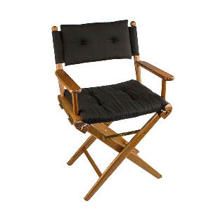 Whitecap Director's Chair w/Black Cushion - Teak - 61041