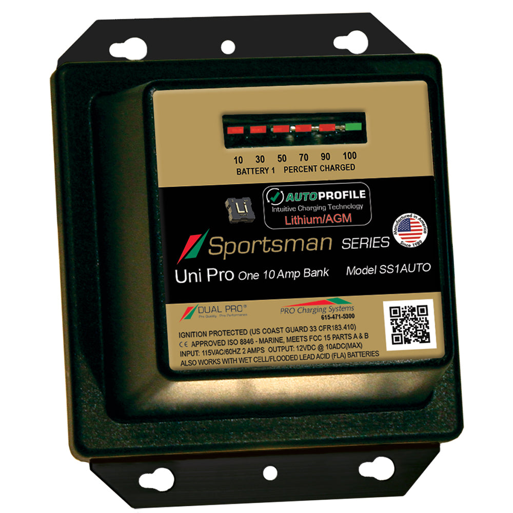 Dual Pro SS1 Auto 10A - Cargador de batería de litio/AGM de 1 banco [SS1AUTO]