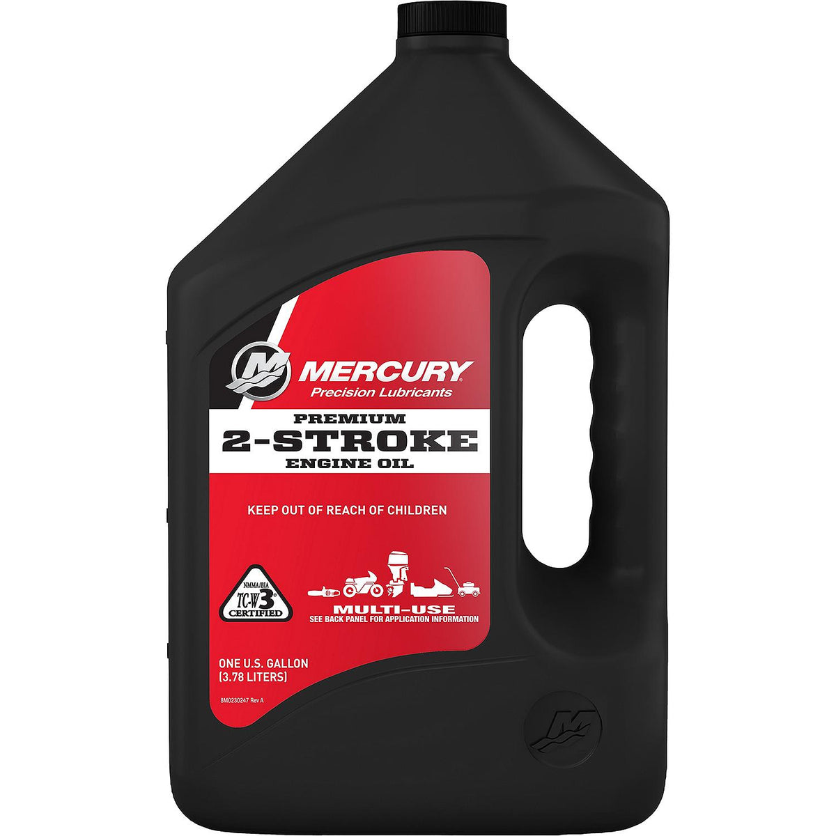 Mercury Precision Mercury 8M0229790 Premium TC-W3 2-Stroke Engine Oil for Outboards, PWC, Snowmobiles and Motorcycles - 1 Gallon - image 2