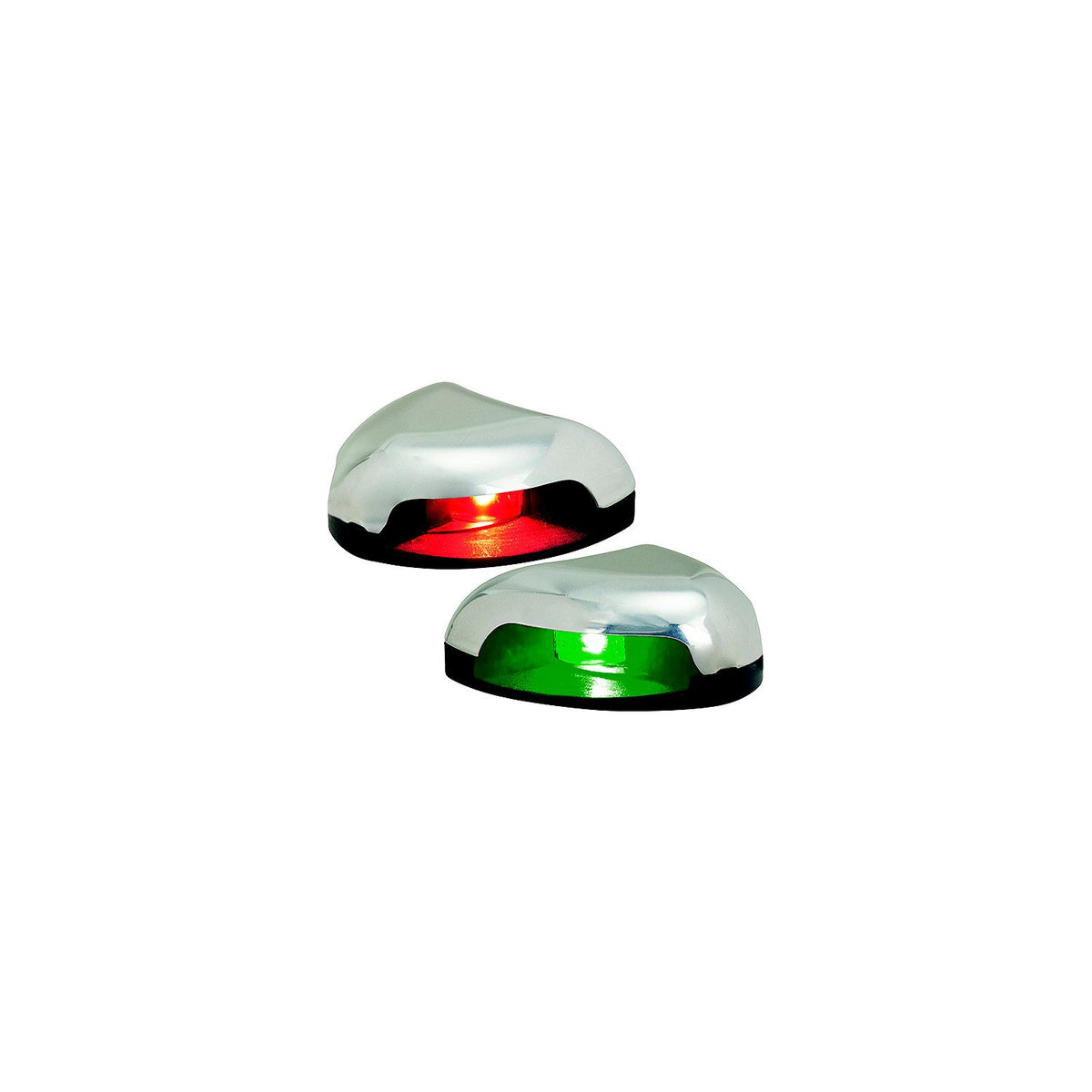 Perko Red/Green Horizontal Mount Side Light - Pair - Stainless Steel [0626DP0STS] - official Perko product image 2