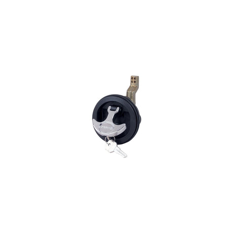 Perko Surface Mount & Latch - Black Body, Chrome Handle, Offset Cam Bar, 3/4" - 2-3/8" [1091DP1BLK] - official Perko product image 2