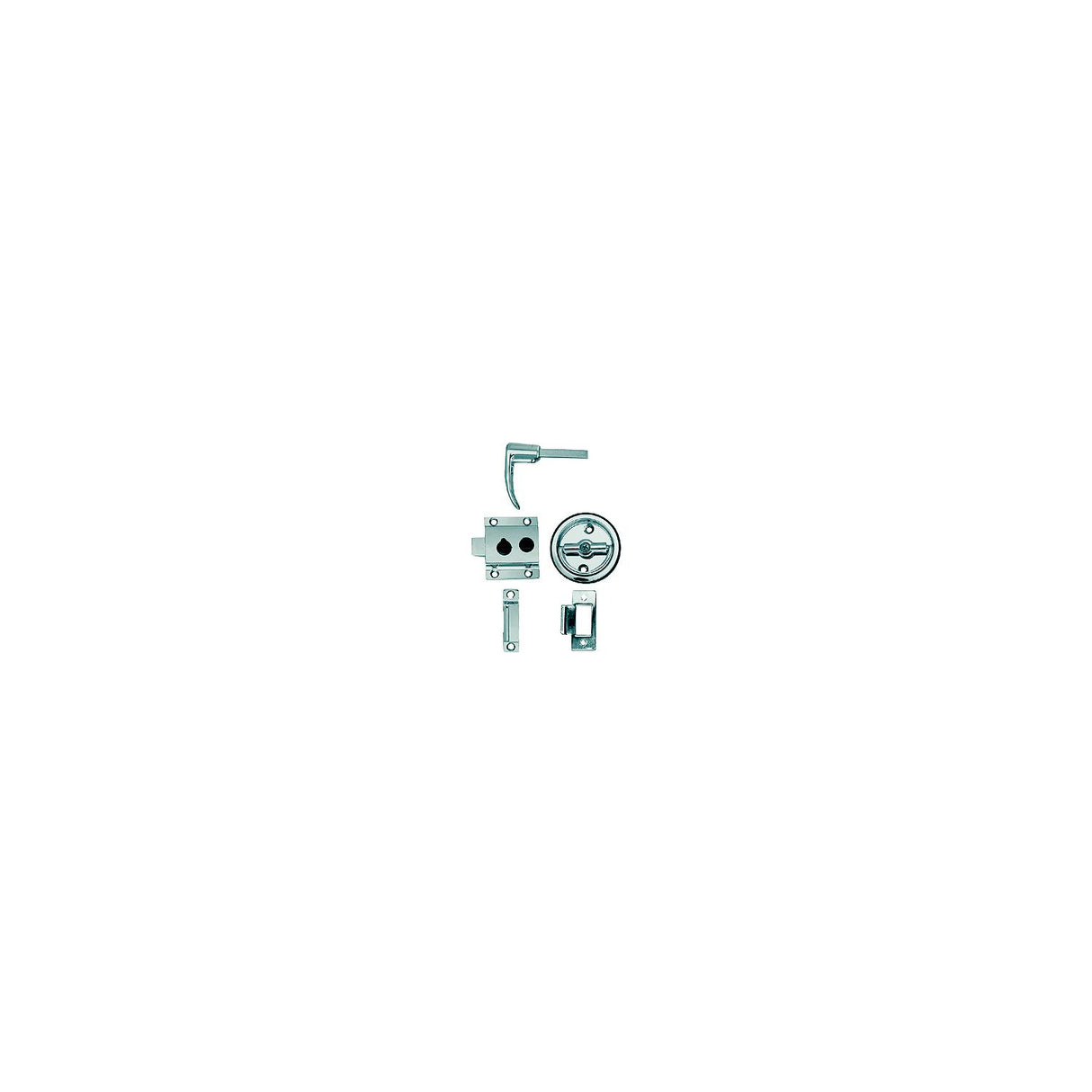 Perko Perko 1280DP0CHR Flush Cup Rim Latch Set, w/Flush Strike, 3/4" - 1-1/8" Door