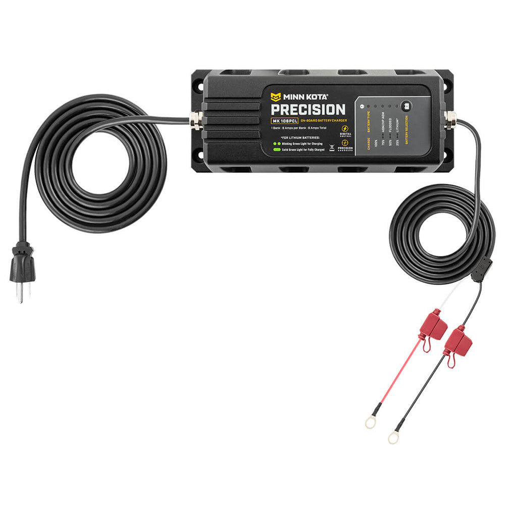 Minn Kota Cargador de precisión a bordo MK-106 PCL 1 banco x 6 AMP LI Cargador optimizado [1831061]