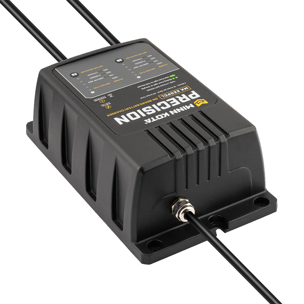 Minn Kota Cargador de precisión a bordo MK-220 PCL 2 bancos x 10 AMP LI Cargador optimizado [1832201]