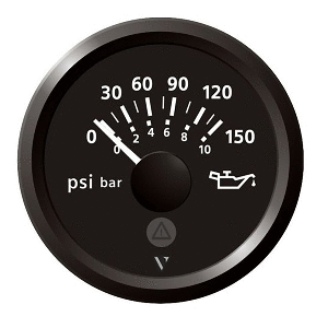 Veratron 52mm (2-1/16") Viewline Engine Oil Pressure 150 PSI - Black Dial &amp; Bezel - A2C59514117