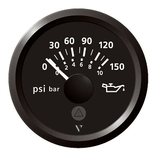 Veratron 52mm (2-1/16") Viewline Engine Oil Pressure 150 PSI - Black Dial &amp; Bezel - A2C59514117