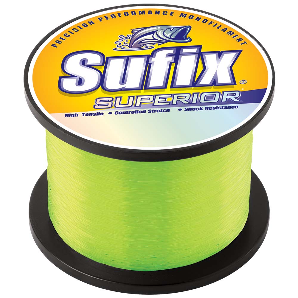 Sufix Superior Hi-Vis Yellow Monofilament - 60lb - 830 yds - 644-160