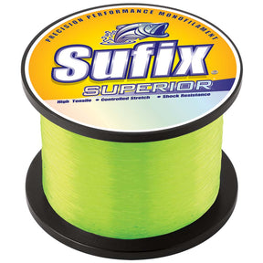 Sufix Superior Hi-Vis Yellow Monofilament - 60lb - 830 yds - 644-160
