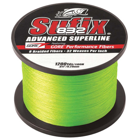 Sufix 832® Advanced Superline® Braid - 6lb - Neon Lime - 1200 yds - 660-306L