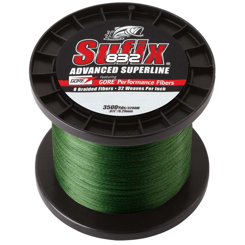 Sufix 832® Advanced Superline® Braid - 6lb - Low-Vis Green - 3500 yds - 660-406G