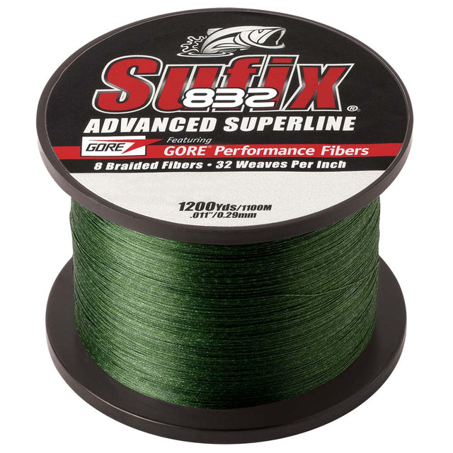Sufix 832® Advanced Superline® Braid - 15lb - Low-Vis Green - 1200 yds - 660-315G