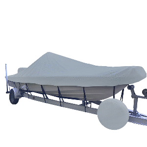 Carver by Covercraft Carver Sun-DURA&reg; Narrow Series Styled-to-Fit Boat Cover f/23.5' V-Hull Center Console Shallow Draft Boats - Grey - 71223NS-11