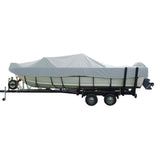 Carver by Covercraft Carver Poly-Flex II Wide Series Styled-to-Fit Boat Cover f/16.5' Aluminum V-Hull Boats with Walk-Thru Windshield - Grey - 72316F-10