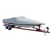 Carver by Covercraft Carver Poly-Flex II Styled-to-Fit Boat Cover f/19.5' Sterndrive Ski Boats with Low Profile Windshield - Grey - 74119F-10