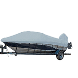 Carver by Covercraft Carver Sun-DURA® Styled-to-Fit Boat Cover f/20.5' V-Hull Runabout Boats w/Windshield & Hand/Bow Rails - Grey - 77020S-11