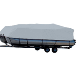 Carver by Covercraft Carver Sun-DURA® Styled-to-Fit Boat Cover f/24.5' Pontoons w/Bimini Top & Rails - Grey - 77524S-11