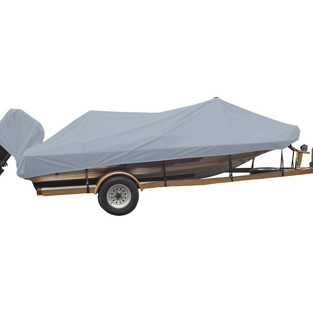 Carver by Covercraft Carver Poly-Flex II Styled-to-Fit Boat Cover f/18.5' Angled Transom Bass Boats - Grey - 77918F-10