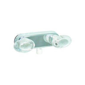 Valterra Catalina PF223341 Chrome Finish 4" RV Shower Valve Faucet with Two Clear Acrylic Lever Handles - image 1