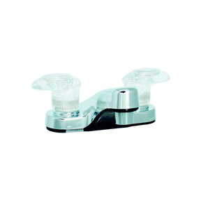 Valterra Catalina PF222301 Chrome Finish RV Lavatory Bathroom Faucet with Two Clear Acrylic Lever Handles - image 1