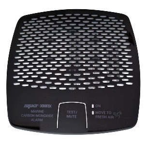 Fireboy-Xintex CO Alarm 12/24V DC w/Interconnect - Black - CMD6-MDR-BR